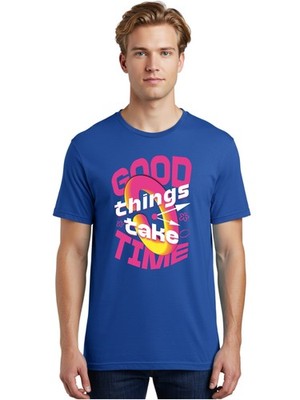 Good-Things-Take-Time Mens Graphic Tee,100% Cotton,Casual Summer Wear