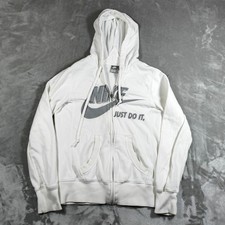 Nike Hoodie Kids Youth Medium 8 to 10 Full Zip Just Do It Big Swoosh Embroidered