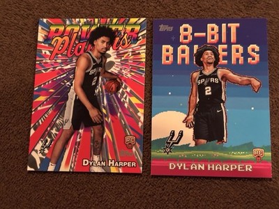 2 Card Lot Dylan Harper 2025-26 Topps Insert RC s 8-Bit Ballers /Power Players