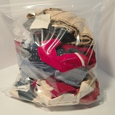 Quilt Fabric 2 gal bag of 1.5" Strips Patriotic Red Cream Blue, 1.8 lb