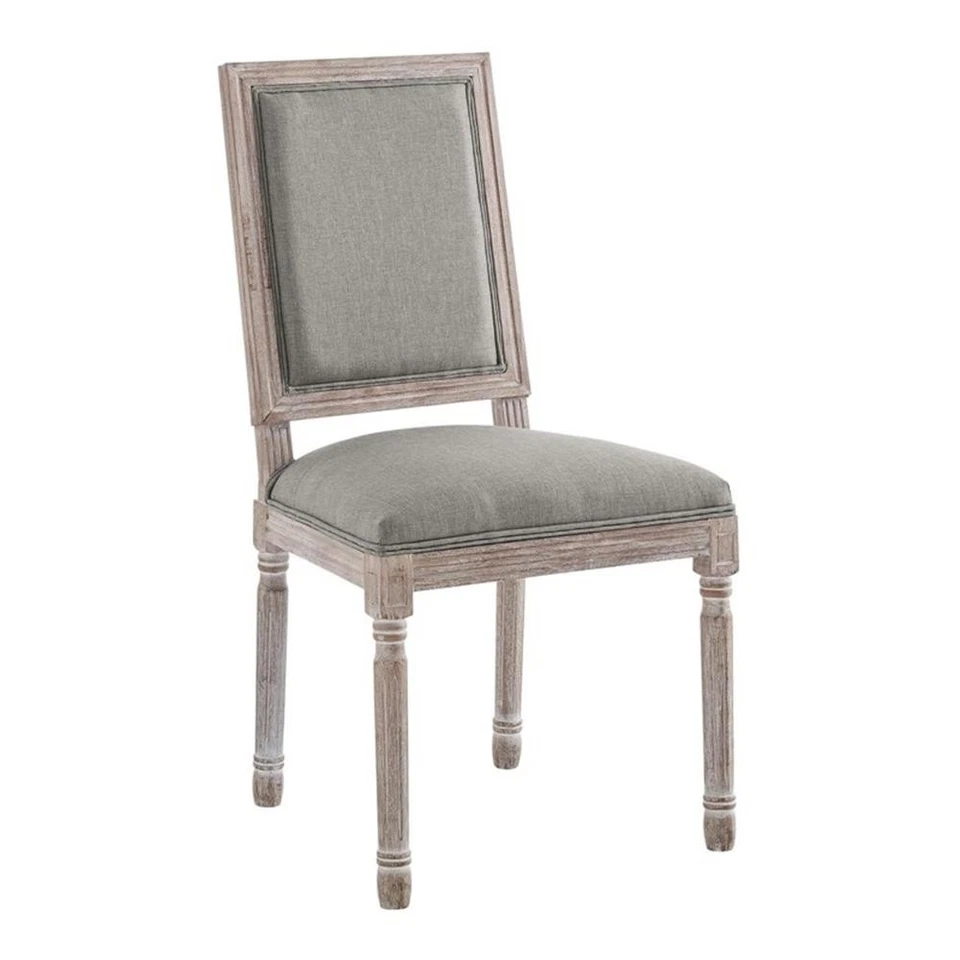 Modway Court 20" Polyester Fabric Dining Side Chair in Light Gray (Set of 2) - Image 2 of 4