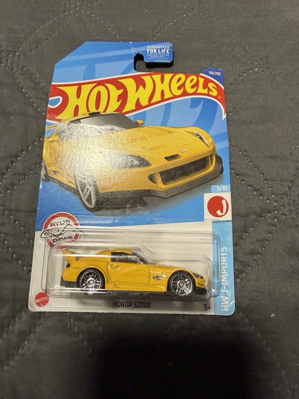 Hot Wheels Honda S2000 #118/250 Yellow HW J-Imports 3/10 Die-cast Car NIP 2022