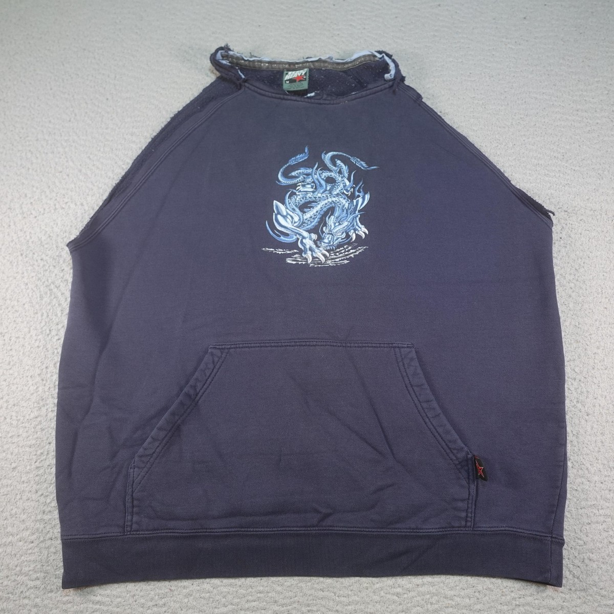 Vintage Top Heavy Sweatshirt Mens Medium Blue Y2K Skater Thrashed
