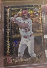 Topps 2025 Topps Chrome Topps Gilded Thomas Saggese RC #13 40/50