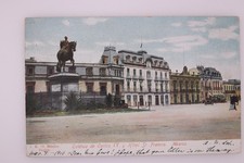 1910 Mexico City Carlos IV Statue Hotel St Francis Postcard