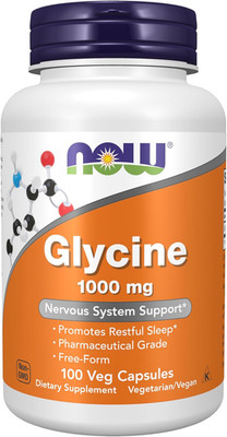 Supplements, Glycine 1,000 Mg Free-Form, Neurotransmitter Support*, 100 Veg Caps