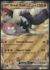 Great Tusk ex 123/198 Double Rare Scarlet & Violet Pokemon Holo Lightly Played