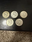 Lot Of 5 1967 Kennedy Half Dollars No Reserve!!
