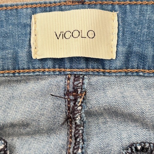 Vicolo Womens Light Denim Cotton Blend Made in Italy Jeans - Size M - Picture 6 of 8