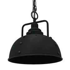 Industrial Chic Black Pendant Light, 11-Inch, Perfect for Modern Interiors