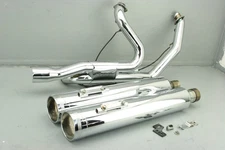 2017 Harley Electra Glide 4.5 RINEHART DUAL Exhaust Pipe System Kit CHROME #4052