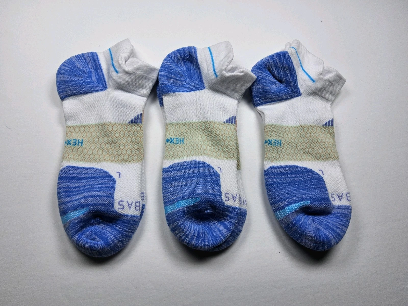 Bombas Hex-Tec Athletic Ankle Socks Lot Of 3 Pairs Size L