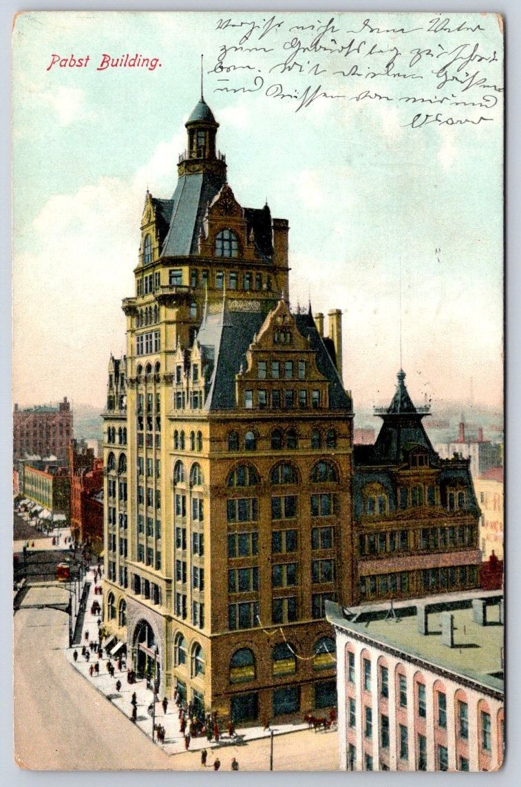 Antique Wisconsin Postcard MILWAUKEE Pabst Building 1909