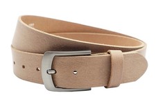 4cm echter Büffelleder Gürtel Beige Herren Jeans Leder Hand Gemacht 80cm - 145cm