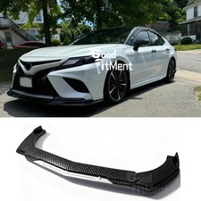 For Toyota Camry Xse Se Car Front Bumper Lip Splitter Spoiler Carbon Fiberwhite