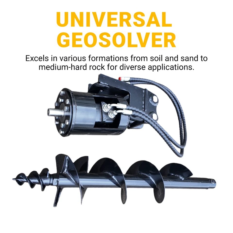 Taladro de barrena de 200 mm de diámetro con mangueras para mini excavadora de 1 tonelada-1,8 toneladas Stock en EE. UU. Foto 4 de 4