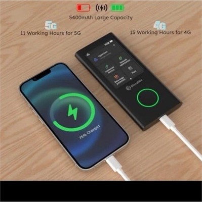 GlocalMe Numen Air 5G Roaming-Free Hotspot, Wi-Fi 802.11ac, Reverse Charging