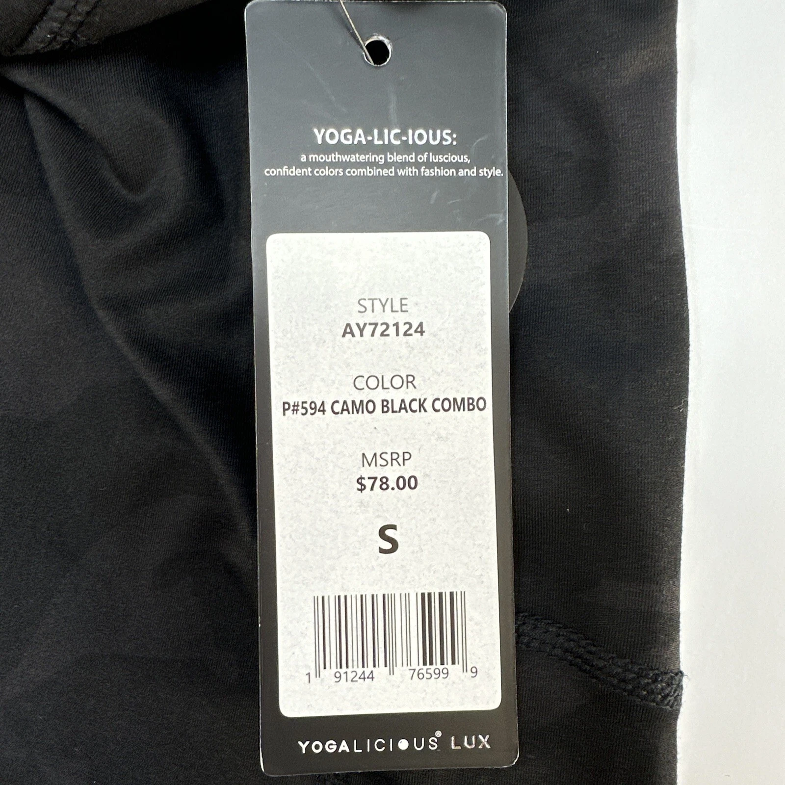yogalicious lux high rise side pockets ankle camo pants