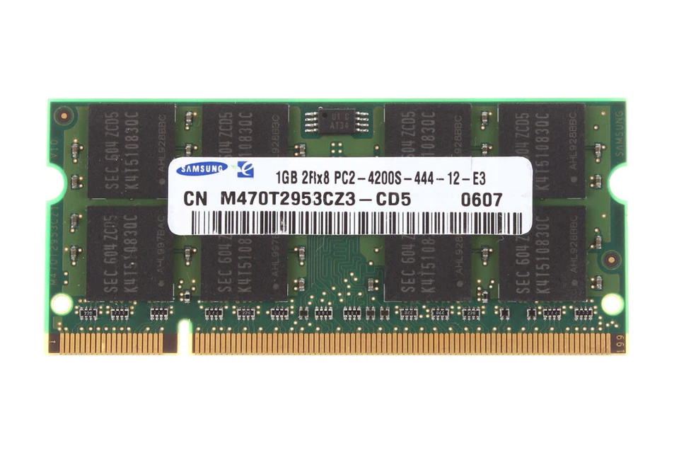 2 GB 2 X 1 GB NUOVO Samsung memoria DDR2 533 Mh PC2-4200 CL4 computer portatile RAM 200 pin SODIMM # - Immagine 4 di 4