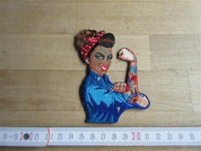 Betty Boop Pin-up We are Strong Jacke Patch US Army Rockabilly Nose Art Vintage