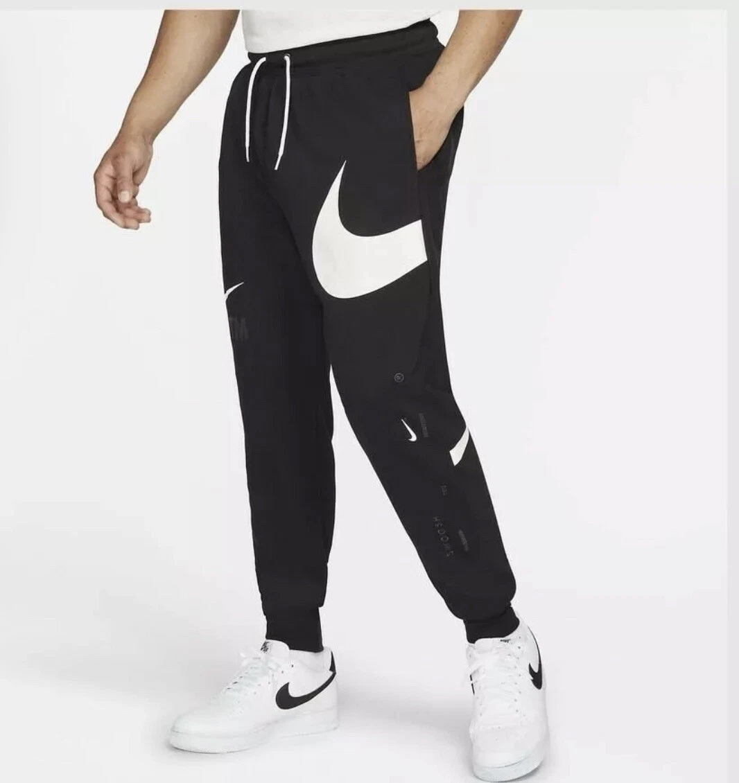 Nike SWOOSH FLEECE PANTS Black/White