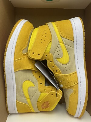 スニーカー Nike Air Jordan 1 Mid Mixed Textures Yellow 2020 AW 20 JORDAN 1 MID MIXED TEXTURES YELLOW - YouTube