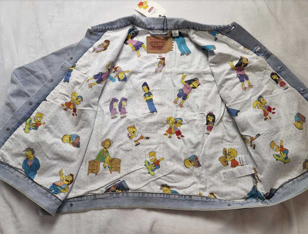 New men's M XL XXL Levi's x The Simpsons Bart lined trucker New men's M XL XXL Levi's x The Simpsons Bart lined trucker