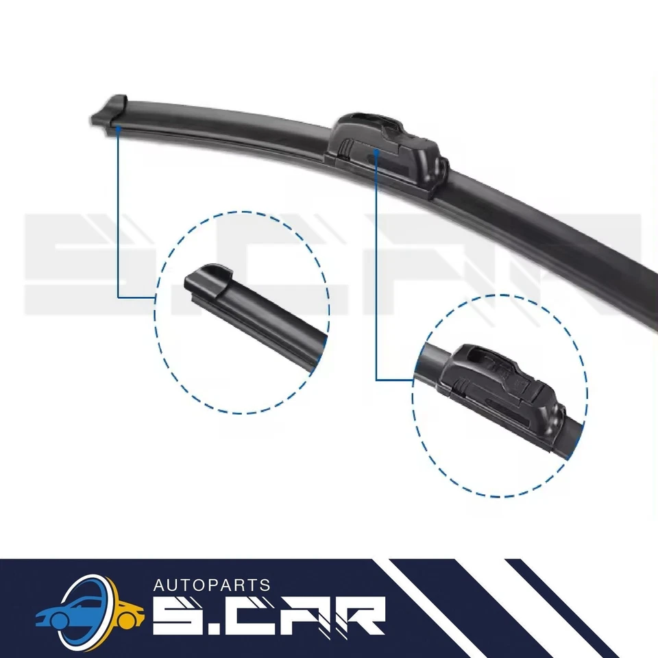 Kit 2 Spazzole Tergicristallo Per Fiat Panda 169 Flat Anteriori 550+400 mm - Image 4 of 4