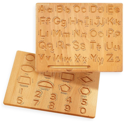 Montessori Wooden Alphabet Tracing Board - Educational Toy for Kids-Motor Skills