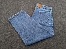 Levis Two Horse Vintage Denim Blue Jeans Leather Tab 80's USA Made Size 40 x 25