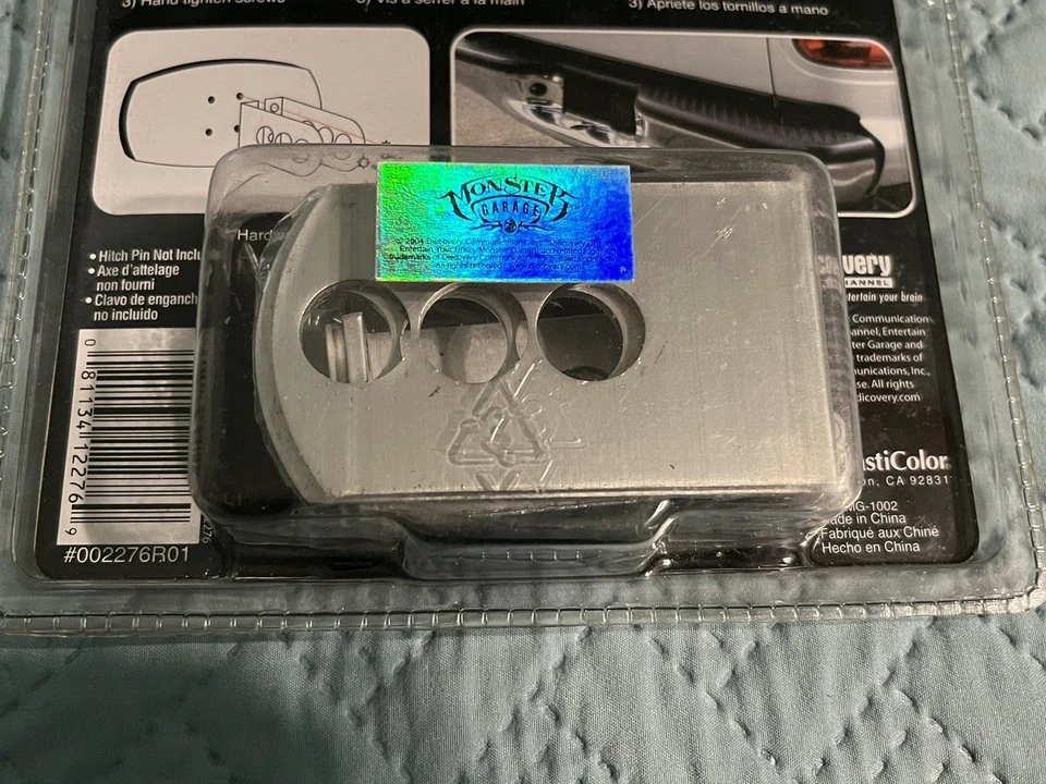 NUEVO Monster Garage Tools Regla Enganche Enchufe Aluminio Cepillado Se Adapta a 2" o 1 1/4" Foto 4 de 4