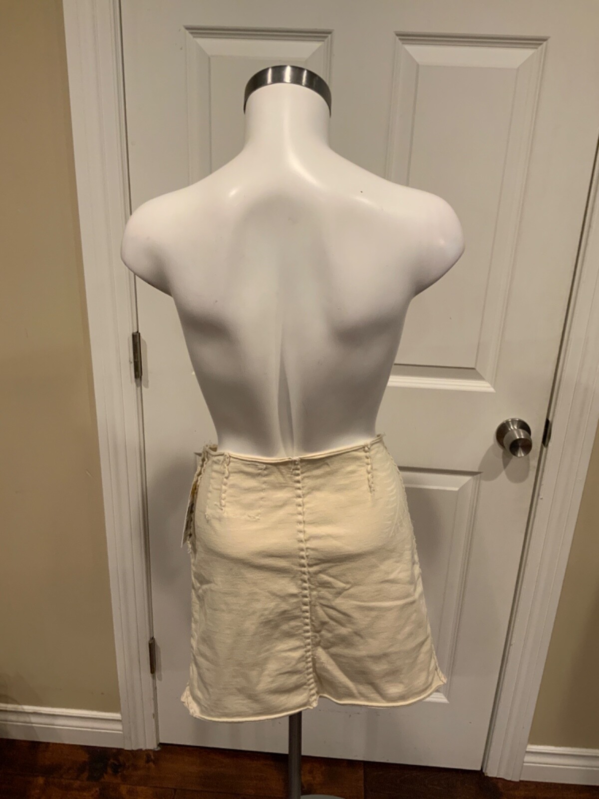 Project Alabama Tan Designer Patchwork Skirt W/ R… - image 5