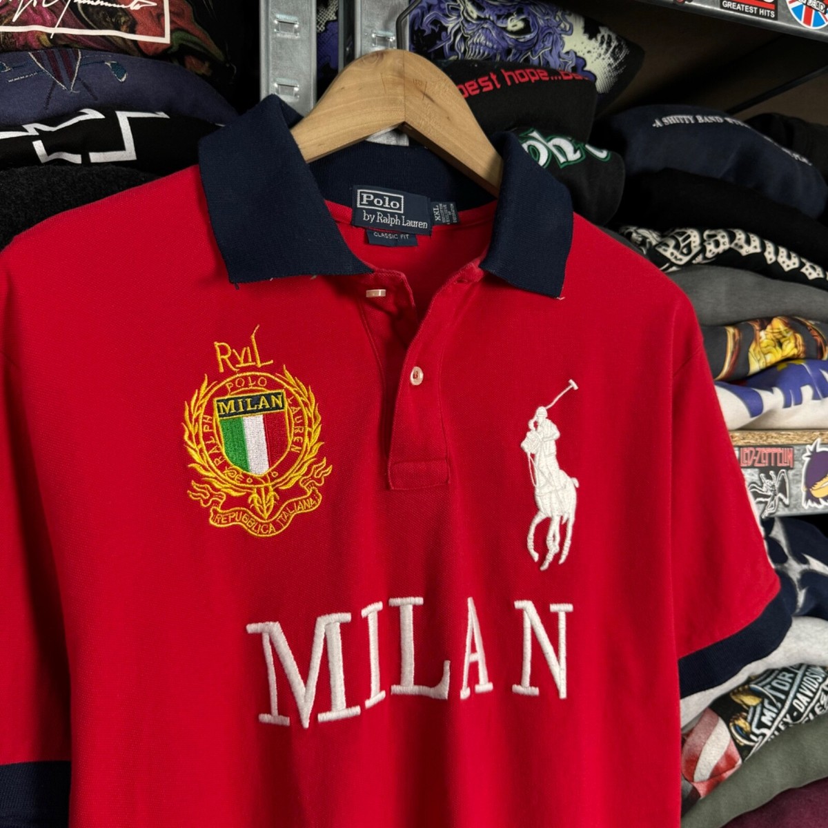 VINTAGE POLO RALPH LAUREN MILAN ITALY SHIRT BIG BONY CHEIF