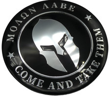 1x Metal Molon Labe Decal Spartan Sticker Emblem Badge Car Truck 2.2 Dome Shape
