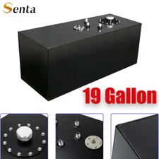 19 Gallon Aluminum Top Feed Fuel Cell Gas Tank+Cap+Level Sender 72L Black