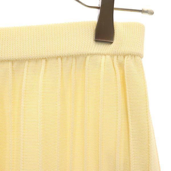 YVES SAINT LAURENT Rayon mini gonna in maglia lunghezza 11 giallo donna