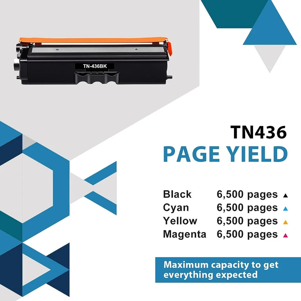 TN436 Black Color Toner Compatible With Brother HL-L8360CDW MFC-L8900CDW Lot - Image 2 of 4