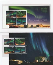 Australian ANTARCTIC 2025 AURORA AUSTRALIS Set & MINISHEET  MNH in STAMP PACK