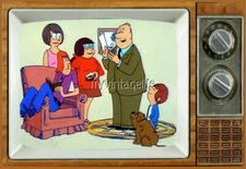 WAIT UNTIL YOUR FATHER GETS HOME TV Fridge MAGNET 2" x 3" SATURDAY MORNING CARTO