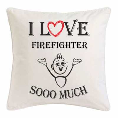 I Love Firefighter KISSENBEZUG 40X40cm Ich Liebe Firefighter Weiss 193467
