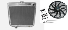 3Row Aluminum Radiator+14"Fan FOR 1964-66 Ford Mustang Falcon Comet 4.3 4.7 V8