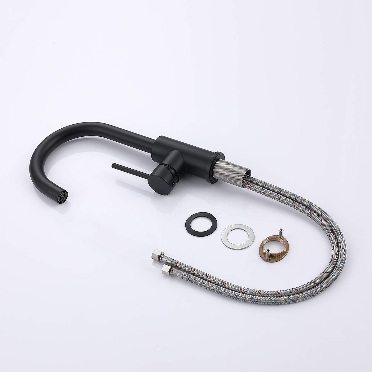 WiPPhs Matte Black Mini Kitchen Sink , Modern Wet Bar Sink Faucet NEW