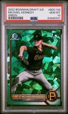 2022 Bowman Draft Sapphire Michael Kennedy Green Refractor /50 PSA 10 - BDC-128