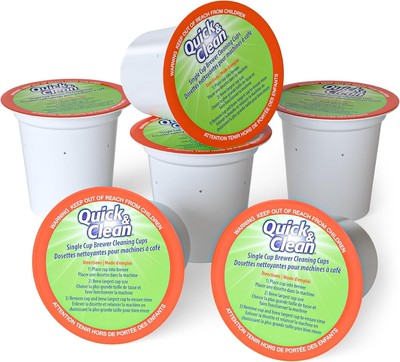 Quick & Clean 6-Pack Keurig Cleaning Pods, Non-Toxic & Eco-Friendly, K-Cup Clean