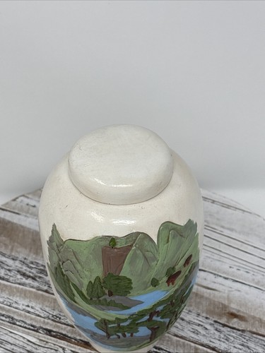 VTG Japanese Ceramic Ginger Jar Painted 70’s - Picture 2 of 10