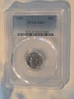 1958 90% SILVER ROOSEVELT DIME PCGS GRADED 10C PROOF COIN LIBERTY US PR 67