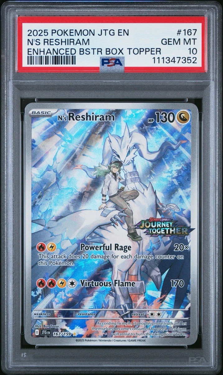 Reshiram Pokémon TCG Professional Sports Authenticator (PSA