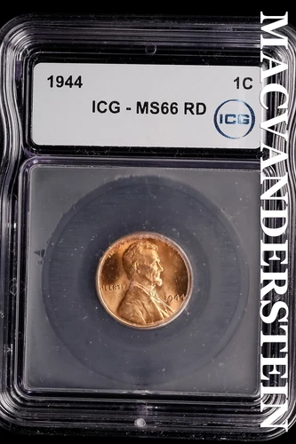 1944 Lincoln Wheat Cent-ICG MS 66 RD Choice Gem BU No Reserve #SLL614