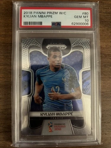 2018 Panini Prizm World Cup Kylian Mbappe #80 Rookie RC France PSA 10