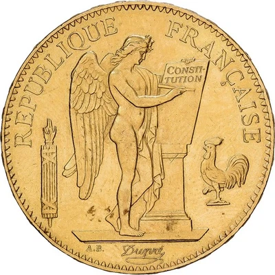 France, 100 Francs, Génie, 1878, Paris, Or, SUP, KM:832 - Photo 1/2